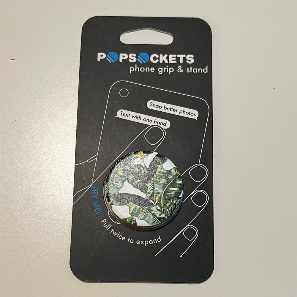 PopSocket Phone Grip & Stand - Green Leaf Design